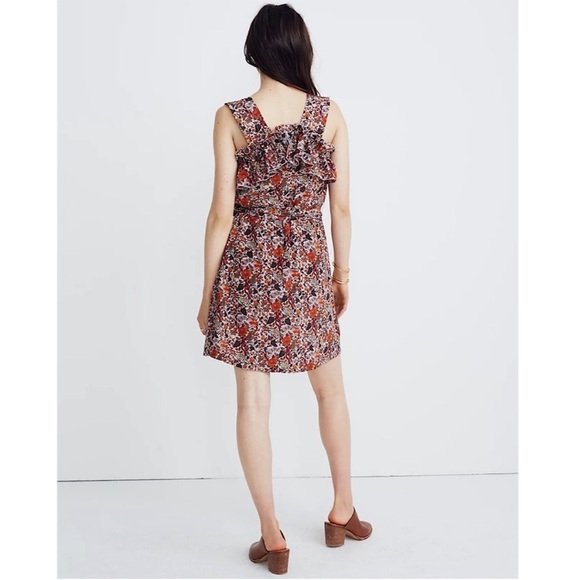 Madewell x Karen Walker Silk Floral Rosalie Ruffled Dress - Picture 3 of 16